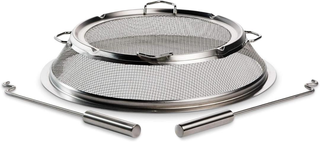 Solo Stove Only  Bonfire Shield - Durable Stainless Steel Spark Protector Mesh Screen for Fire Pits, Keeps Pops and Hot Embers Contained for Safe Outdoor Fires