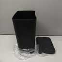 TIPGO Bathroom Trash Can with Lid, 4 Gallon / 15 Liter Small Garbage Can, Press Top Bin, Plastic Wastebasket with Pop-Up Lid for Bedroom, Living Room, Office (Black)