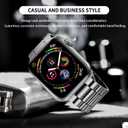 Stainless Steel Band and Case Compatible With Apple Watch Iwatch Ultra Series 11 10 9 8 7 6 5 4 3 2 1 SE 49mm 45mm 46mm 44mm 42mm 41mm 40mm 38mm,Men Women Classic Classy Metal Business