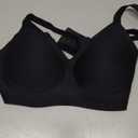 As Fairy Womens Soft Comfortable No Underwire Bras V Neck Seamless Push Up Bralettes Full Coverage Tshirt Brassiere, Black, 32D