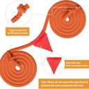 Field Day Tug of War Rope with Flag for Kids and Adults, Family Reunion Birthday Party Games, Summer Outside Lawn Games, Camping Picnic Carnival Games for Team Building Activities, Orange 20FT