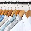 AMKUFO Wooden Hangers 20 Pack Wood Suit Hangers Non Slip Wooden Coat Hangers with Smooth Fnish Cut Notches 360 Swivel Hook Clothes Hangers for Jeans Pants Jackets Shirts Dresses, Natural