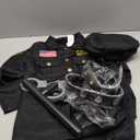 Police Costume for Kids, Cop Pretend Play Toys for Dress Up, Role Play Set with Handcuffs, Flashlight, Police Badge for Kids Boys and Girls 3-8, Halloween Costumes, Birthday Christmas Gifts