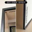 10 Pcs Aluminum Alloy Wall Corner Guards, 0.8" x 0.8" x 48" L-Shaped Metal Corner Protectors, 90 Angle, Black Edge Trim for Wall Protection and Decoration (Black, 48"x0.8"x0.8")