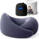 Ostrichpillow Go Neck Pillow, Travel Pillows for Airplanes, Premium Memory Foam Travel Pillow, 360 Ergonomic Design, Asymmetrical Sides, Travel Bag Included, Washable Modal Cover