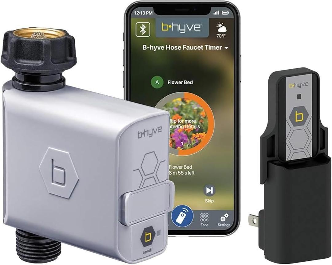 Orbit B-hyve Smart Hose Watering Timer with Wi-Fi Hub - One Outlet Timer for Lawn & Garden - App Controlled Wi-Fi System - Adjustable Watering Schedule - 21004