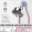 Pink Shower Caddy for Bathroom - Never Rust Hanging Shower Organizer with Soap Basket and Hooks - Large Capacity 3 Tier Aluminum Over The Showerhead Caddy