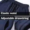 GXAMOY Men's Winter Fleece Pants Sherpa Lined Sweatpants Active Warm Thick Jogger Pants (White, XXL)