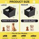 Large Dog Car Seat, Hard Bottom Car Seats Cover for Dogs, Waterproof Non-Slip Foldable Back Seat Extender for Medium to Large Size Dog, Backseat Cover for Dogs in Vehicle SUV Truck, Black L