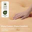 ZonLi Japanese Floor Futon Mattress Queen Size 80"x 60", 100% Cotton Cover 4" Thicken Tatami Mattress, Foldable Sleeping Pad, Portable Dormitory Tatami Mat, Roll Up Floor Lounger Bed for Adult