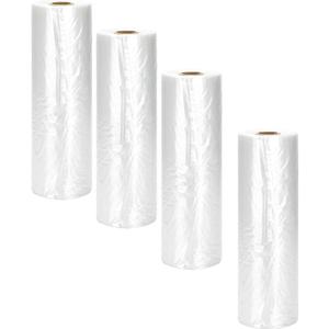 1400 Count Clear Plastic Produce Bag, 12" X 20" Plastic Bags for Food Storage, 350 Bags/Roll Transparent Small Large Food Storage Bags Bulk for Bread Fruits Vegetables, 4 Rolls