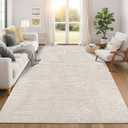 Pauwer 8x10 Area Rugs for Living Room, Modern Non Slip Washable Rug, Beige
Arch Pattern, Soft Fluffy, Neutral, Boho Accent, Solid Color Floor Carpet for Kids Room Dining Room Nursery Entryway