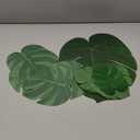 100Pcs Palm Leaves Artificial Tropical Monstera Plant Fake Leaves Safari Birthday Decorations,Jungle Theme Party Supplies,Faux Green Leaf for Hawaiian Luau Tiki Aloha Beach BBQ Table Decoration 3 Size