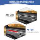 for RAM Front Door Interior Trim Cover Strips Fit for RAM 2018-Present Red Interior Accessories 2pcs