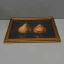 HUARCEY Gold Framed Vintage Wall Art for Living Room, Pear Fruits Painting Prints Shelf Decor for Kitchen, Aesthetic Bedroom Wall Art Decor, Christmas Gift for Friends or Family (Two Pears 12"x16")