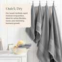 Springtree Home 100% Cotton Bath Towel Set 6 Piece Set | Super Soft & Absorbent Quick-Dry 2 Bath Towels 2 Hand Towels & 2 Washcloths |Textured and Durable Cotton | Krista Collection (Ultimate Grey)