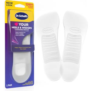 Dr. Scholl's Love Your Heels & Wedges 3/4 Length Insoles, All-Day Comfort for High Heeled Shoes, Relieve & Prevent Shoe Discomfort, Absorbs Shock, Arch Support, No-Show Discreet Insert, 1 Pair