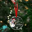JOETMAE Funny Christmas Ornament - Chicken Ornament for Christmas Tree Rooster Holiday Xmas Decoration - Farmhouse Gift for Poultry Lovers