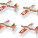 Barsha Space Balsa Wood Airplane Toys Set | Wooden Airplane Kits | 4 Balsa Wood Glider Planes, Model Toy Airplane Kits | Classic Toys for Children