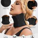QOU Adjustable Soft Neck Brace for Sleeping, Cervical Collar Support for Neck - Comfortable Support for Stiffness, Side Sleeper, Pressure Relief (Large)