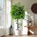 Big Ficus Large Artificial Trees Tall Faux Tree Indoor Outdoor Realistic decoracion Floor Fake plantas for Home Living Room Bedroom Office Porch Outside Patio arboles artificiales para Decor