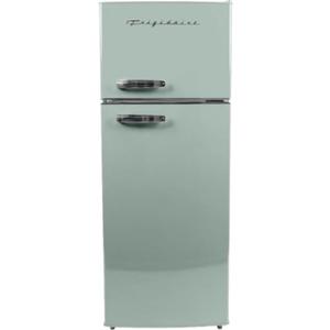 Frigidaire EFR753 Retro Apartment Size Refrigerator with Top Freezer - 2 Door Fridge with 7.5 Cu Ft of Storage Capacity, Adjustable Spill-Proof Shelves, Door & Crisper Bins, Mint