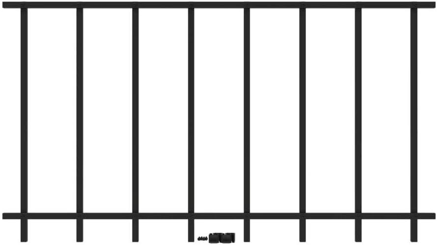19.5 in. x 35 in. Black Aluminum Puppy Picket Add-on Kit 2 Pack