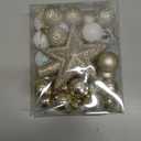 Small Christmas Tree Ornaments Set - Gold and White Xmas Ball Ornaments for Mini Christmas Tree, Garland or Wreaths Decorations, Decorative Hanging Ornaments, 30ct, 1.18in/3cm