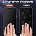 Esanik 2-Pack for iPhone 17 Pro Max Matte Privacy Glass Screen Protector, Anti-Glare & Anti-Spy,Anti-Reflection, Smooth as Silk, Military-Grade 9H Hardness,Flawless Fit Tray