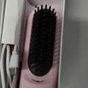 Go Brush Pro for Short Hair Hair Straightener Brush Cordless & Portable with 300M Negative Ions, 4 Temps Fast Heating, Game Day Ready Styling Tool for Watch Parties, Travel & Daily Use Nude Pink