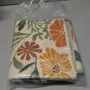 RoomTalks Colorful Floral Botanical 2x3 Small Area Rugs for Bathroom, Kitchen Indoor Soft Aesthetic Entryway Rugs Washable, Modern Abstract Funky Boho Plants Cute Tropical Bathroom Rugs Non Slip (Green and Terracotta)