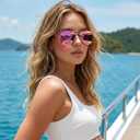 SIPHEW Womens Aviator Polarized Sunglasses - Oversized Mirrored Double Bridge Sunglasses w UV Protection for Women/Men