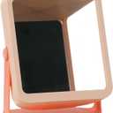 Non-Reversing Mirror with Authentic Image Reflection - Inverted Mirror for Clear, Accurate Makeup & Grooming, Desktop Vanity Essential (Pink)