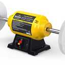 3/4HP Bench Buffer Polisher 4.8A, 8 inch Jewelry Buffer Polisher Machine, 3600 RPM Powerful Bench Polisher with Dual cotton Wheels for Jewelry, Metal, Wood, Jade, Knife, Plastic