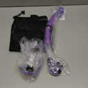 Greatever Snorkel Set Pano 3 Window Snorkel Mask Adult, Panoramic Wide View, Anti-Fog Scuba Diving Mask, Anti-Leak Snorkel Goggles Dry Top Snorkel, Professional Snorkeling Gear for Adults (Purple)