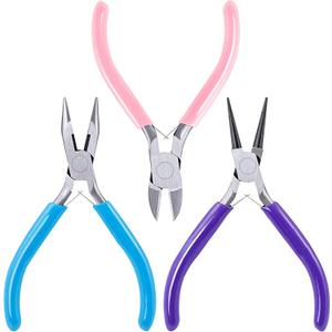 SONGIN 3 Pack Jewelry Pliers Set Tools Includes Needle Nose, Round Nose and Wire Cutters Chain Nose Pliers for Jewelry Making Repair, Wire Wrapping, Beading and Crafts