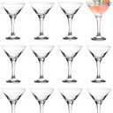 Vikko Martini Glasses Set of 12, 5.2 Ounce Cocktail Glasses with Stem, Elegant Cosmopolitan Glasses for Martinis and Cocktails, Dishwasher Safe, Bulk Martini