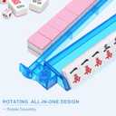 Mahjong Racks with Pushers 4PCS Set Majiang Tile Holder Acrylic Mahjong Racks Accessories and Gifts