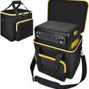 Karaoke Machine Bag Compatible with Ikarao Break X2 Smart Professional Singing System, Portable Storage Case for Karaoke Speaker with 2 Wireless Microphones for Kids&Adults - Black