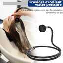 Shampoo Bowl Sink Hose with Sprayer,Salon Spray Head Attachment for Shampoo Bowl Faucet Vacuum Breaker, Salons Sink, Barber Shop, Spa, 1/4" Thread, 46" Long