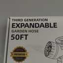 50ft Garden Hose Expandable, Water Hose with 3 Layer Latex Core, 3/4" Solid Brass Fittings, flexible garden hose for Watering and Cleaning, Green