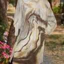 Poetsky Womens Tunic Tops 3/4 Bell Sleeve Loose Fit Tunics Dressy Casual Side Split Flare Top for Leggings S-3XL (XXXL)