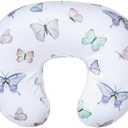 iEvolve Minky Nursing Pillow Cover Breast Feeding Pillow Cover Slipcover U Shape for Baby Boy Girl,Cover Only (Butterfly)