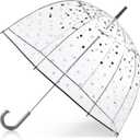 Totes Adult Bubble Umbrella with Dome Canopy and Lightweight Wind and Rain Protection