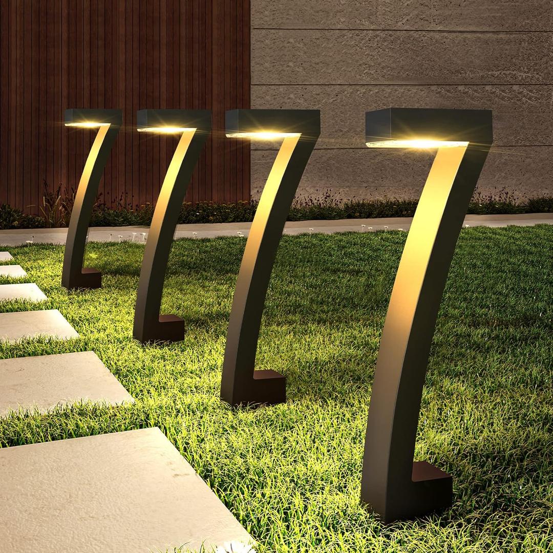 WdtPro Solar Outdoor Lights - 6 Pack Bright Waterproof, 12 Hrs Auto On/Off Garden Lights for Path, Yard, Driveway