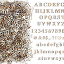 1440 Pcs Wooden Letters 1/2 Inch Small Wooden Alphabet Letters Numbers and Symbol for Craft, Unfinished Wooden Letters for Home Decor DIY Painting Crafts Spelling Homemade Education