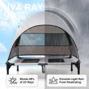 Elevated Outdoor Dog Bed with Canopy Cooling Camping Tent, Removable Shade, Off-Ground Cot, Medium
