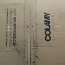 COLAMY Bar Stools Set of 2, Counter Height BarStools with Back, Mid Century Modern Upholstered, with Wood Legs for Kitchen Island Dining Room, Camel