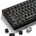Dagaladoo Double Shot PBT Keyboard keycaps Set,Black Topographic,Shine Through Custom keycap,Side Printed keycaps dye sub,Cherry Profile keycap for TKL US Layout Mechanical Keyboard(134keys)
