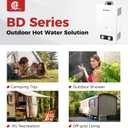 CAMPLUX 2.64 GPM Tankless Propane Water Heater, Portable Water Heater Outdoor with Overheating Protection, for Camping, Cabins, Barns, Easy Installation, 68,000 BTU, BD264
